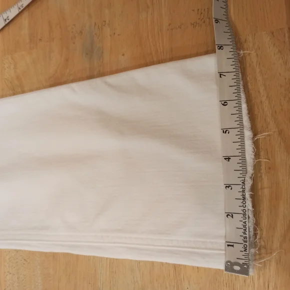 J Crew Flare Crop Jean in White Denim Signature Stretch Women's 25 - Picture 16 of 16